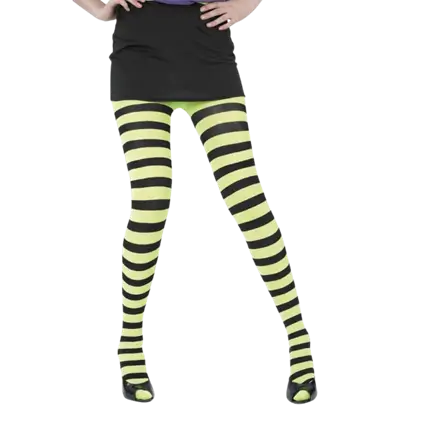 BLACK/YELLOW STRIPED HALLOWEEN TIGHTS