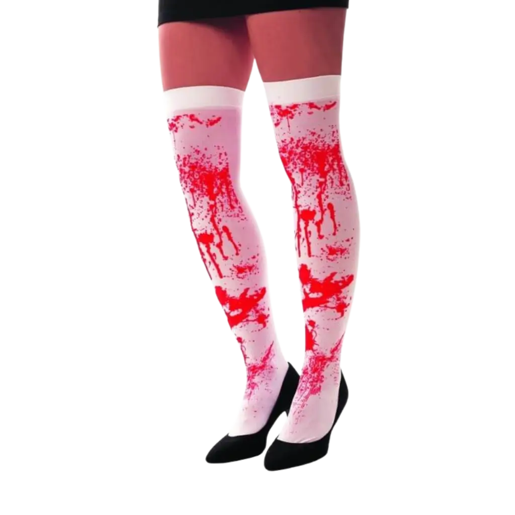 WHITE BLOODY HALLOWEEN TIGHTS