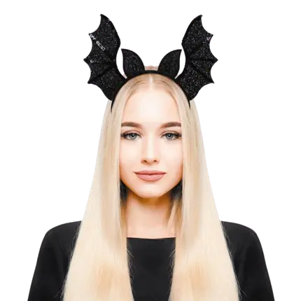 HALLOWEEN HEADBAND - BAT - BLACK