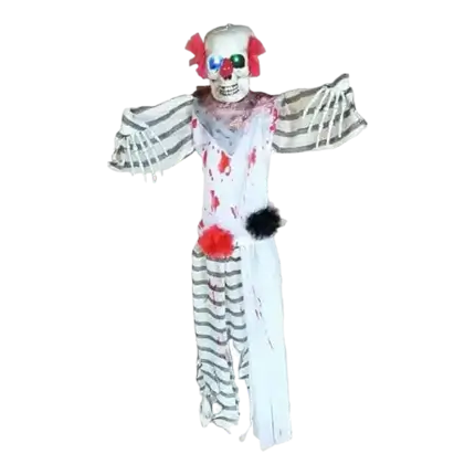 Lighted horror clown hanging lamp 120cm