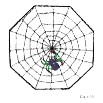 Spider web and spider 38cm