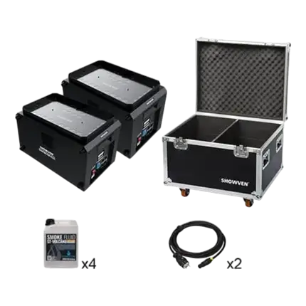 SMOKE MACHINE - SET OF 2 SMOKEJET SONICBOOM PLUS