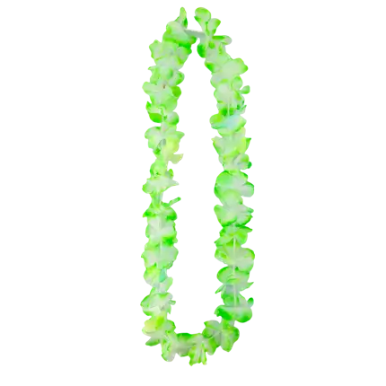 Green and white Hawaiian necklace