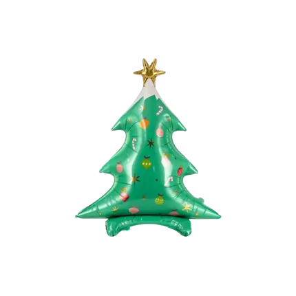 Green Christmas tree balloon - Mylar - 78x94cm