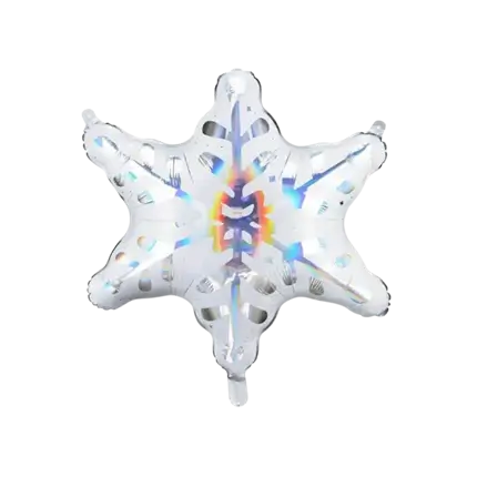 Holographic Snowflake Balloon - Aluminum -64x66cm