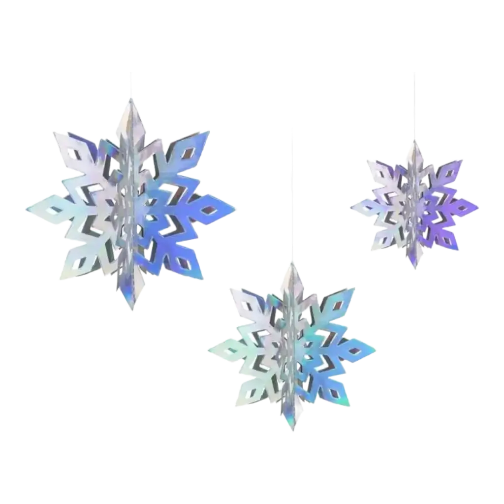 Set of 6 Snowflake pendant lights - Christmas - ø15/20/25cm