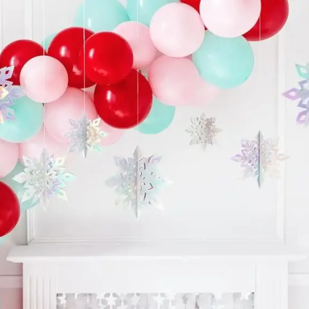 Set of 6 Snowflake pendant lights - Christmas - ø15/20/25cm