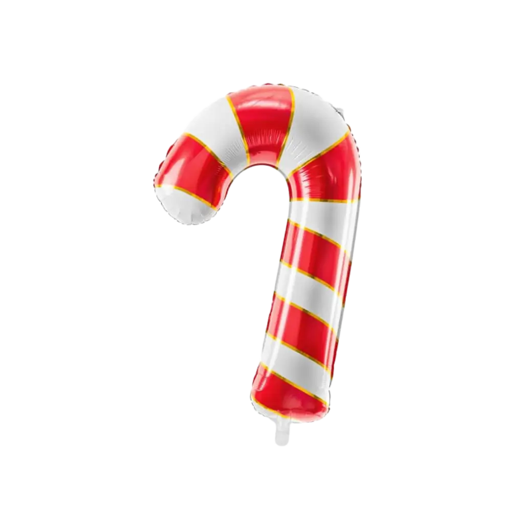 Candy Cane Balloon - Red & White - Mylar - 50x82cm