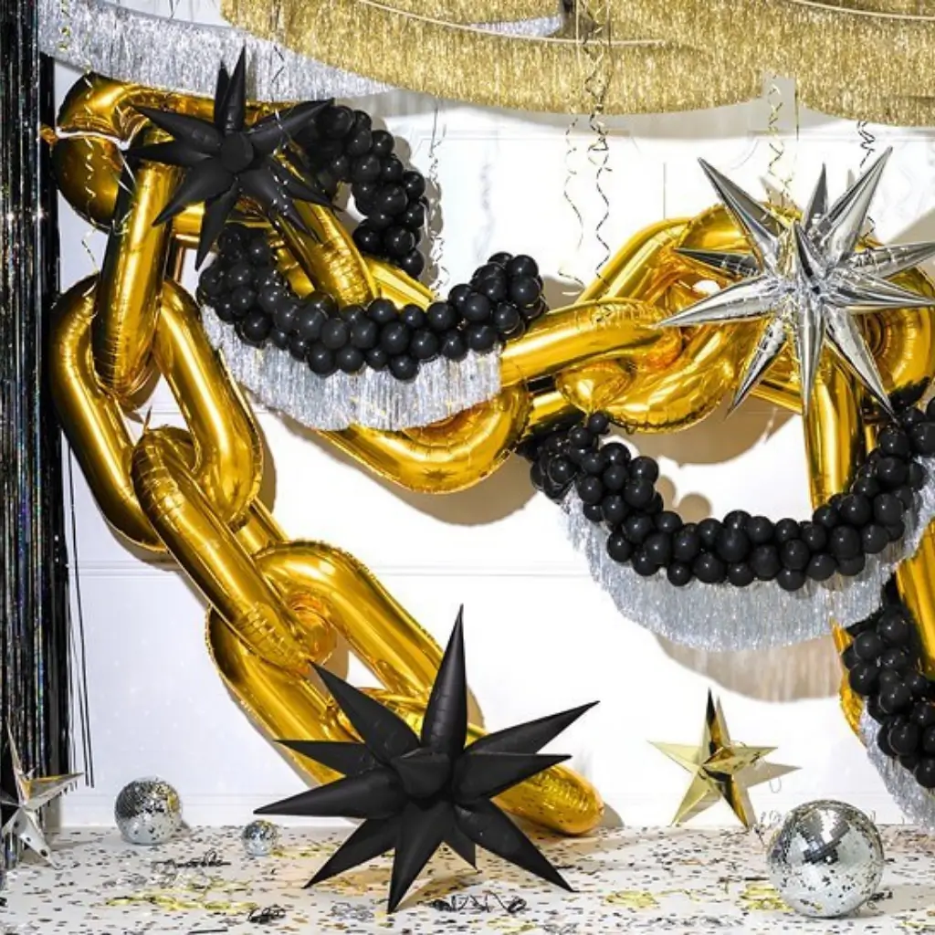 Balloon Garland - Gold Chain - Mylar - 6.7m