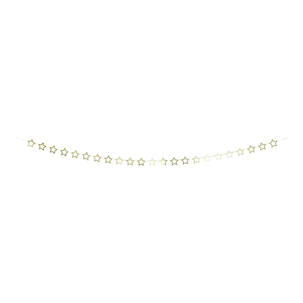 Garland of metallic stars - Gold - 3m