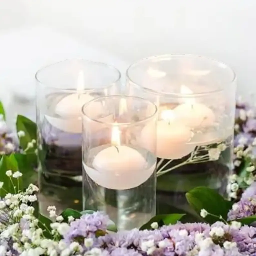 50 Floating candle - Cream - 4cm