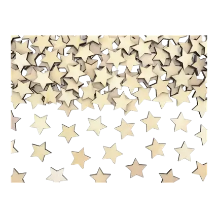 Wooden star confetti - 2x2cm