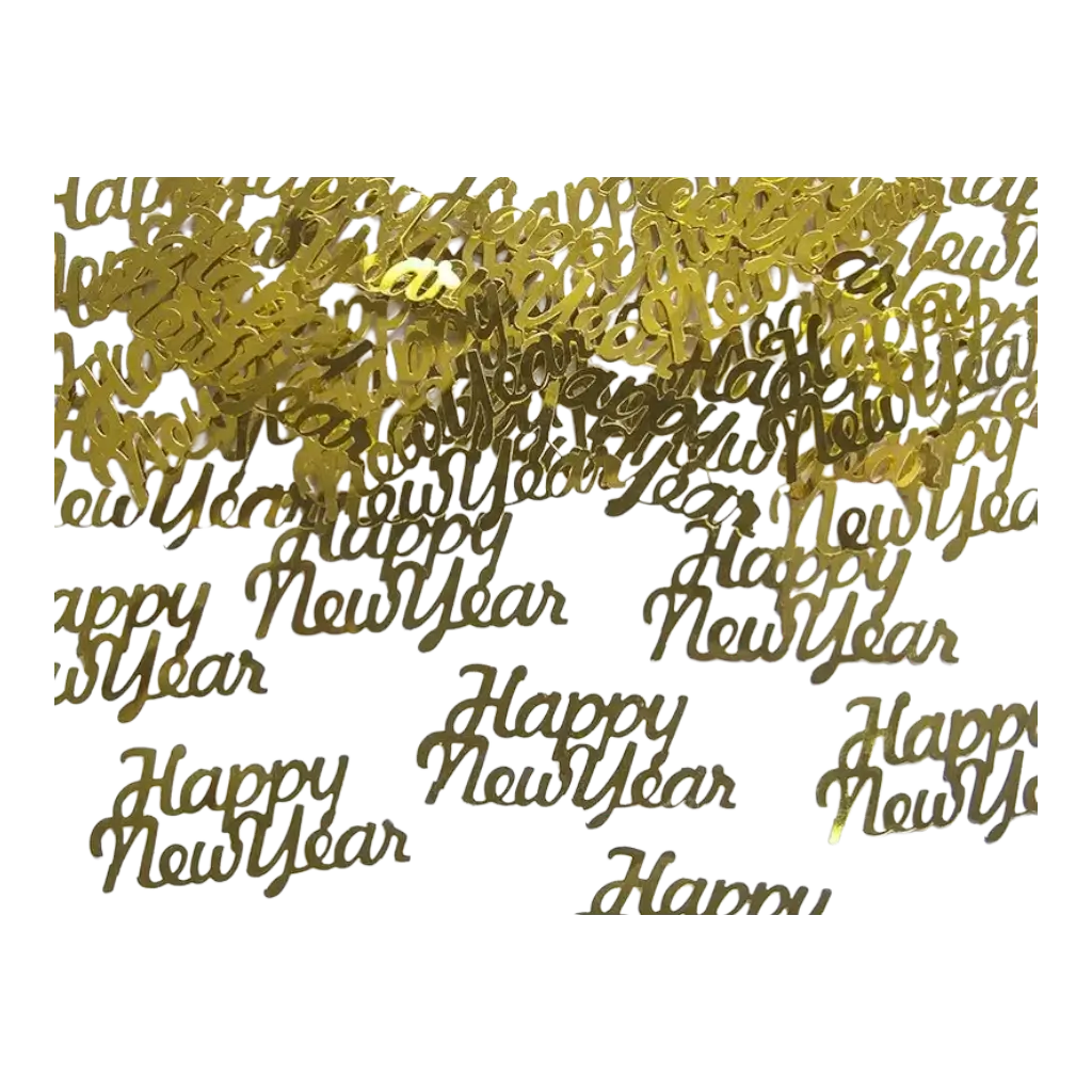 HAPPY NEW YEAR confetti - Gold - 4x2cm (3g)
