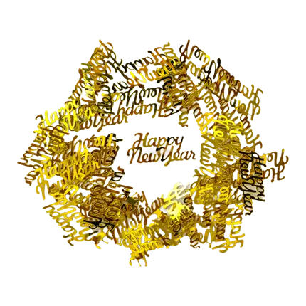 HAPPY NEW YEAR confetti - Gold - 4x2cm (3g)