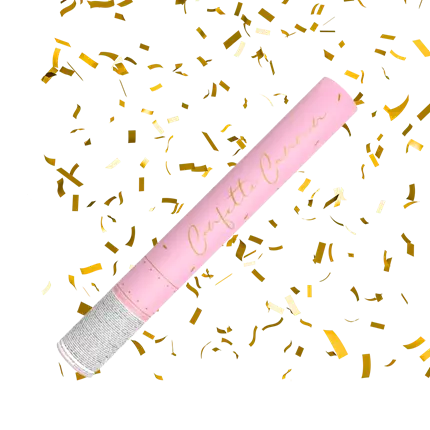 Confetti Cannons 40cm Gold