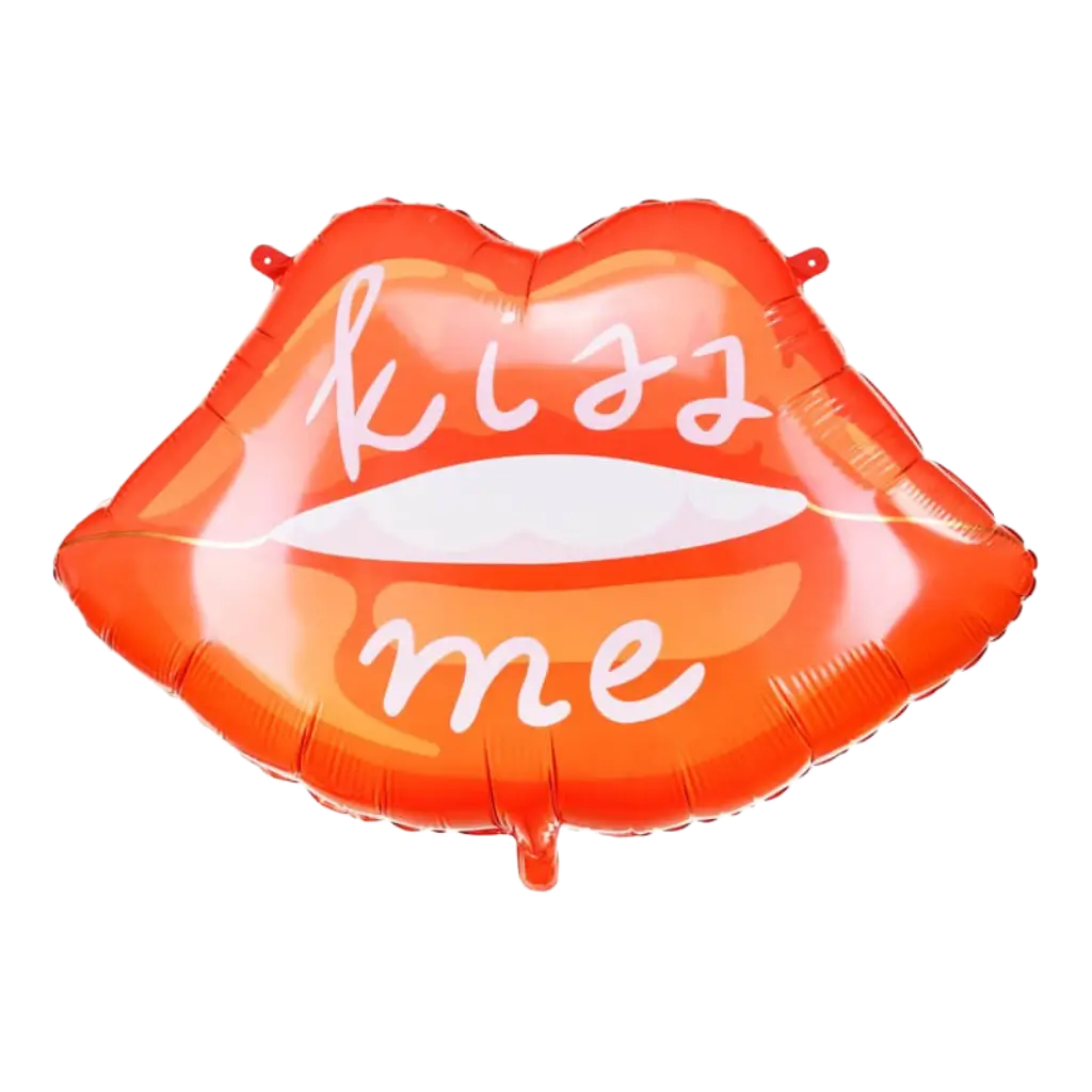 Foil Balloon - "Kiss Me" Red Lips - 86.5x65 cm