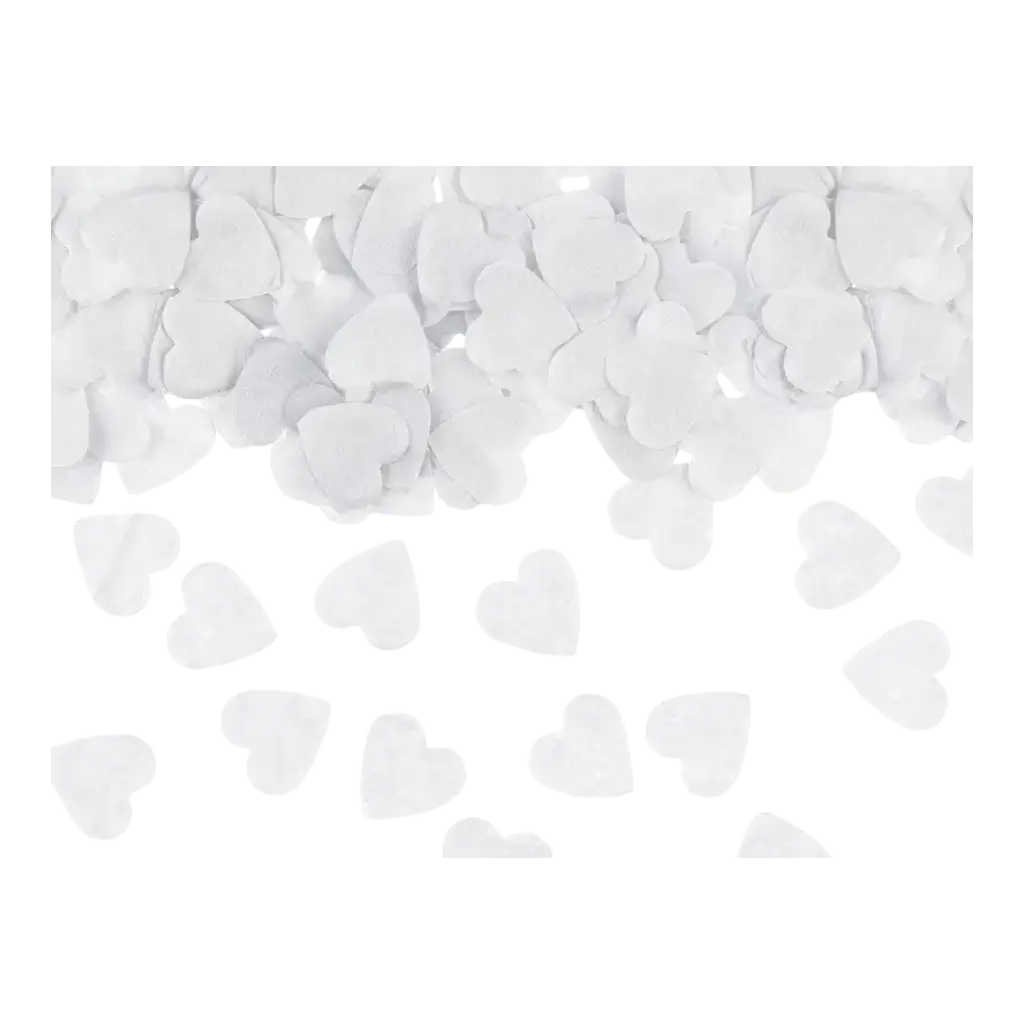 Table confetti - White Heart - 1.6x1.6cm (15gr)