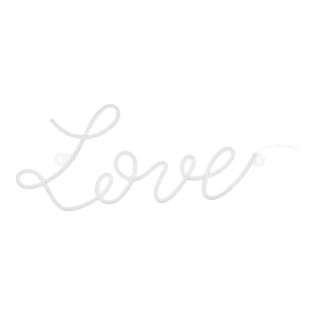 Decorative letter "LOVE" White LED neon - 61x27.4cm