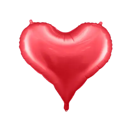 Red Heart Satin Foil Balloon - 75x64.5cm