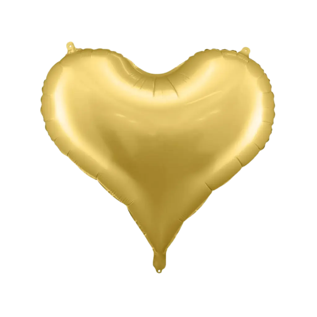 Gold Heart Satin Foil Balloon - 75x64.5cm