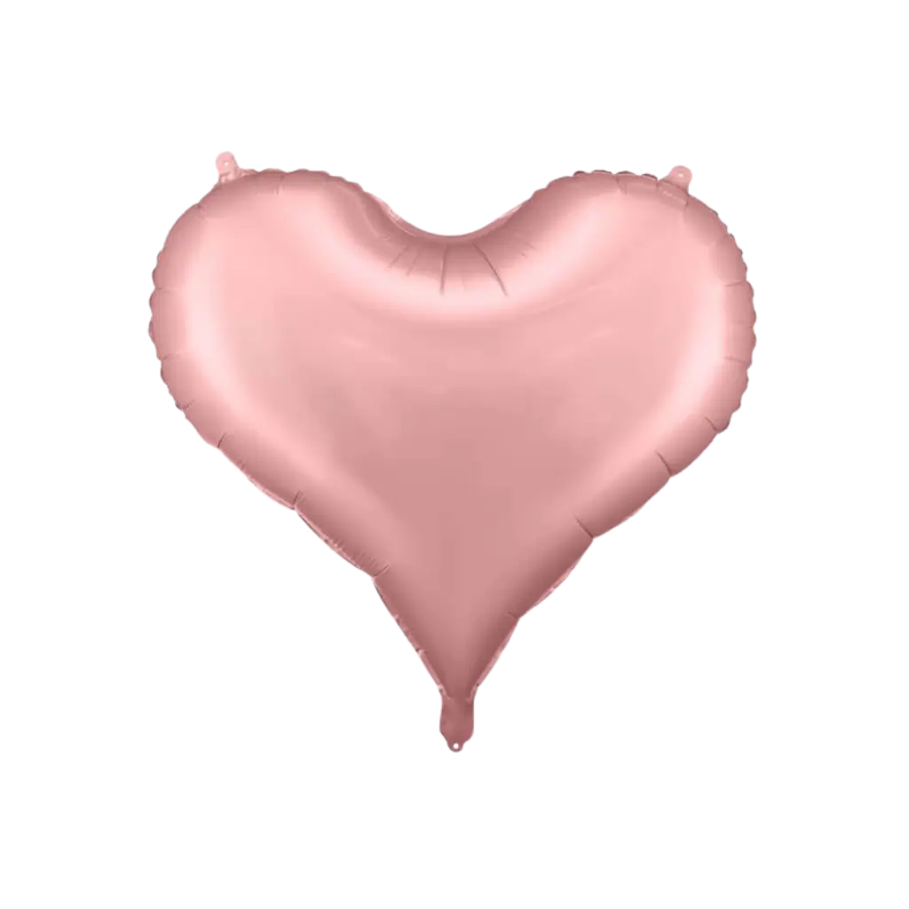 Light Pink Heart Satin Foil Balloon - 75x64.5cm