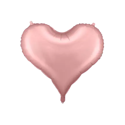 Light Pink Heart Satin Foil Balloon - 75x64.5cm