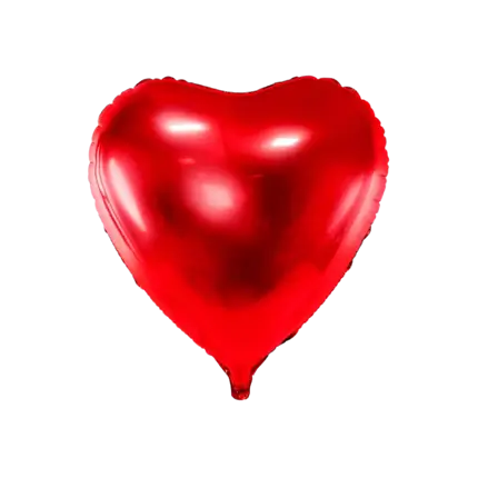 Mylar Balloon - Metallic Red Heart - 72x73cm