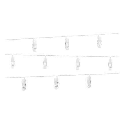 LED Garland - Decorative Clips - Transparent - 1.4m