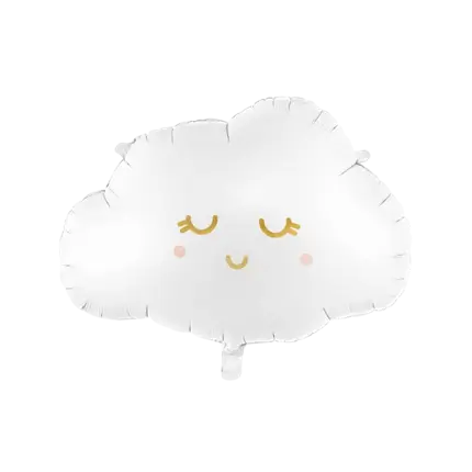 Frosted effect Mylar balloon - White cloud - 51x35.5cm