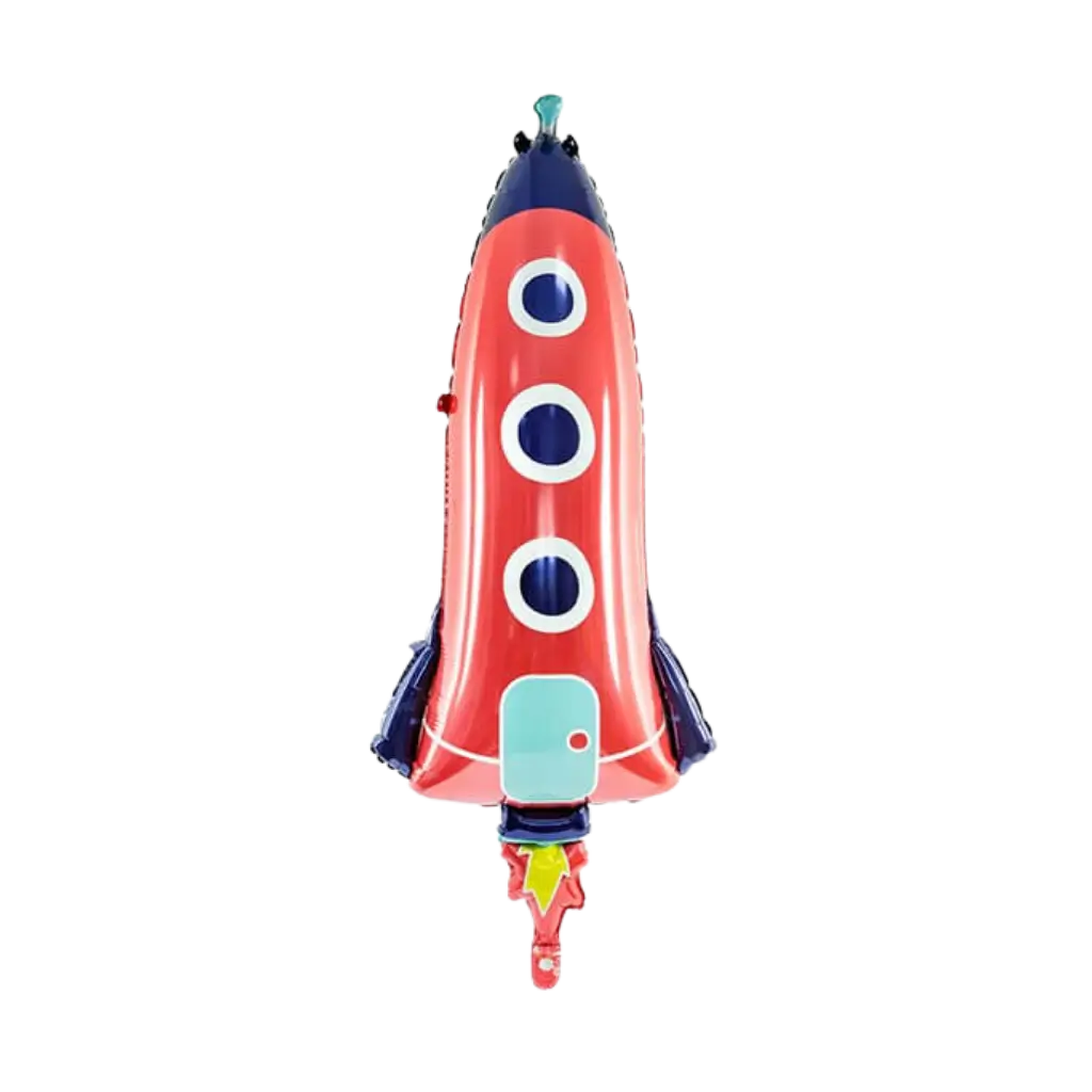 Gloss Effect Mylar Balloon - Rocket Rocket - 44x115cm