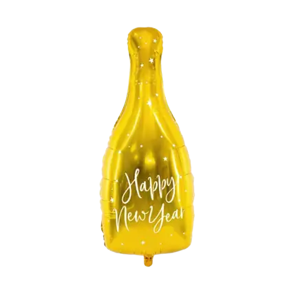 Bottle Foil Balloon - Happy New Year - Gold - 32x82cm