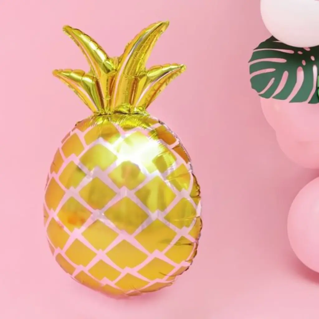 Metallic Foil Balloon - Golden Pineapple - 38x63cm