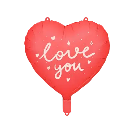 Foil Balloon - Red Heart LOVE YOU - 45cm