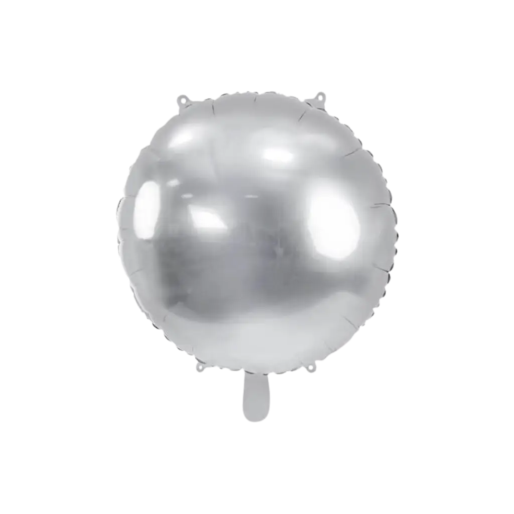 Ronde Metallic Spiegel Effect Ballon - Zilver - 45cm