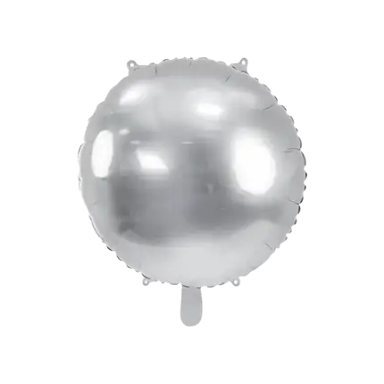 Round Mirror Metallic Balloon - Silver - 80cm
