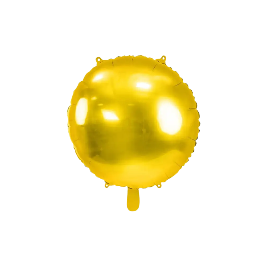 Round Metallic Mirror Effect Balloon - Gold - 45cm