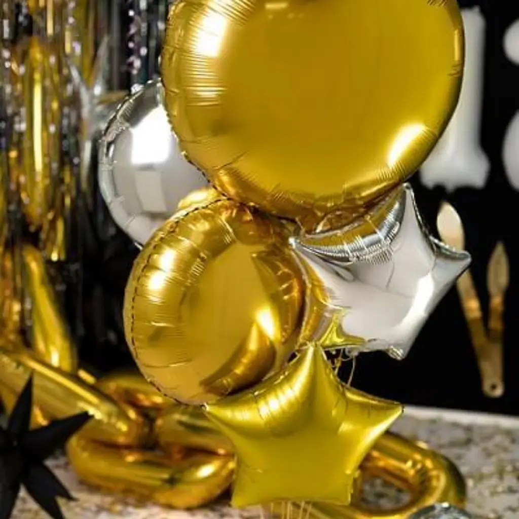 Round Mirror Metallic Balloon - Gold - 59cm