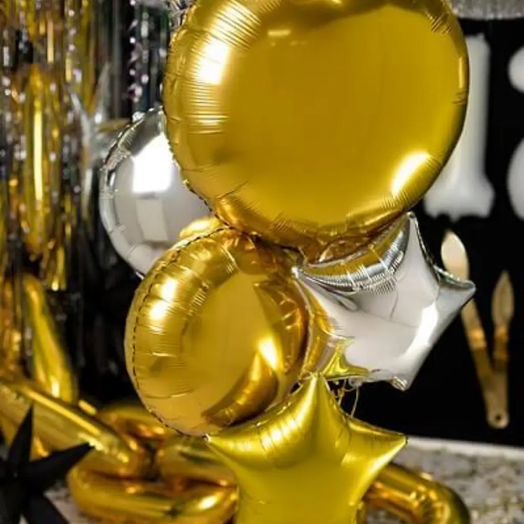 Round Mirror Metallic Balloon - Gold - 80cm