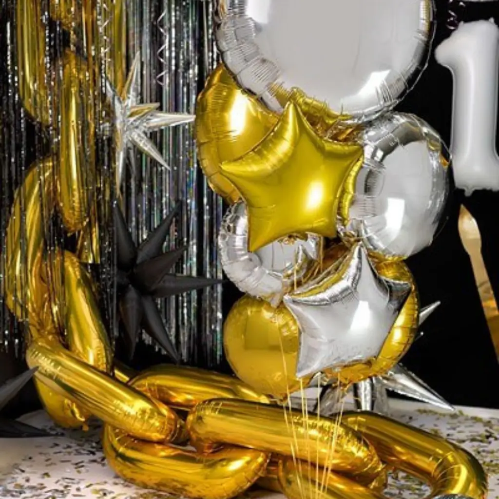 Round Mirror Metallic Balloon - Gold - 80cm