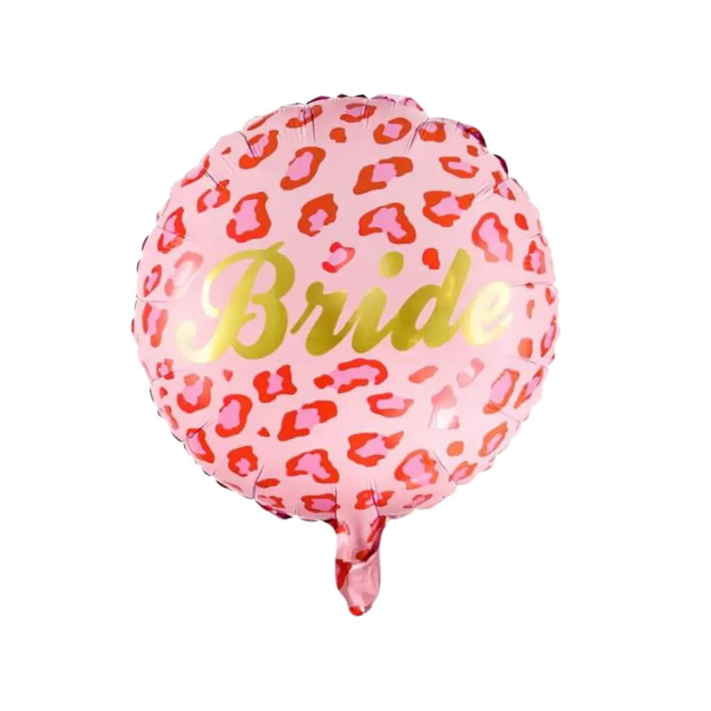 Foil Balloon - Leopard Pink Strap - 45cm