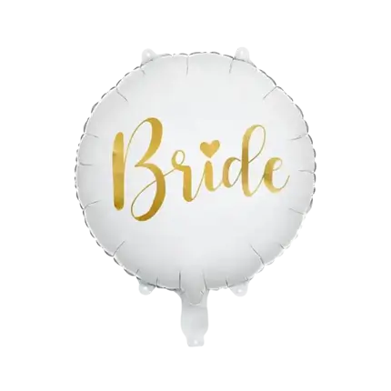 Foil Balloon - White Strap - 45cm