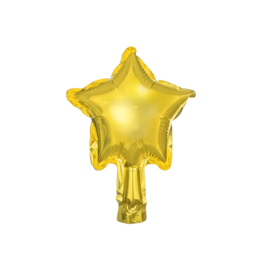 Star Balloon - Metallic Mylar - Gold - 12cm (set of 25)