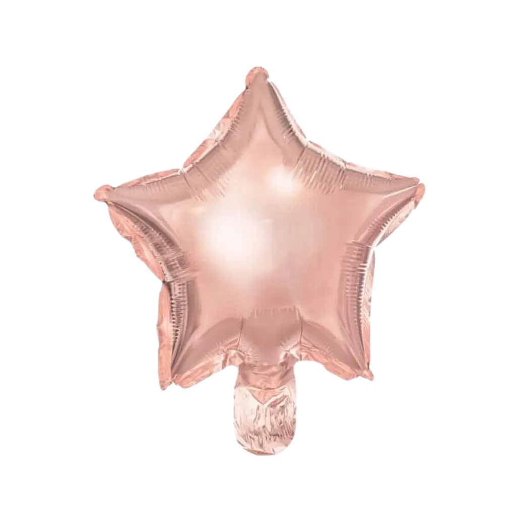 Star Balloon - Metallic Mylar - Rose Gold - 25cm (set of 25)