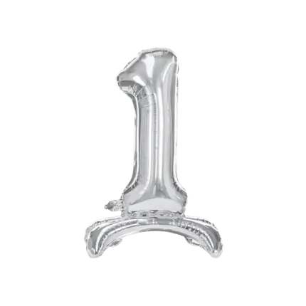 Number 1 birthday balloon + Silver Stand 70cm
