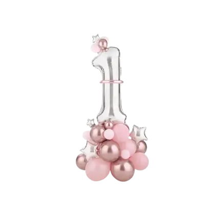 Giant Balloon Bouquet - Pink Number 1 - 90x140cm