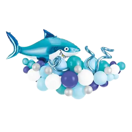 Giant Shark Balloon Bouquet - TO BUILD - 150x95cm