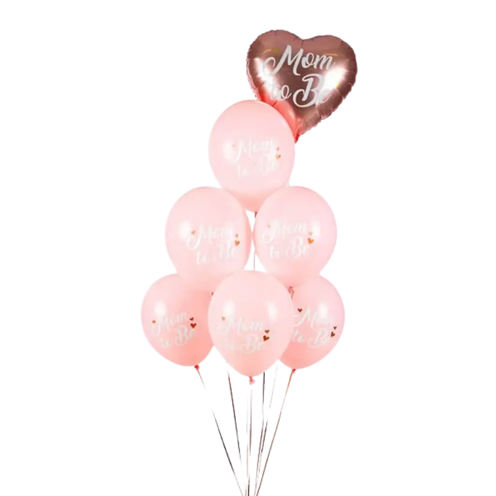 Set of 6 Pink "Mum To Be" Balloons - 30cm