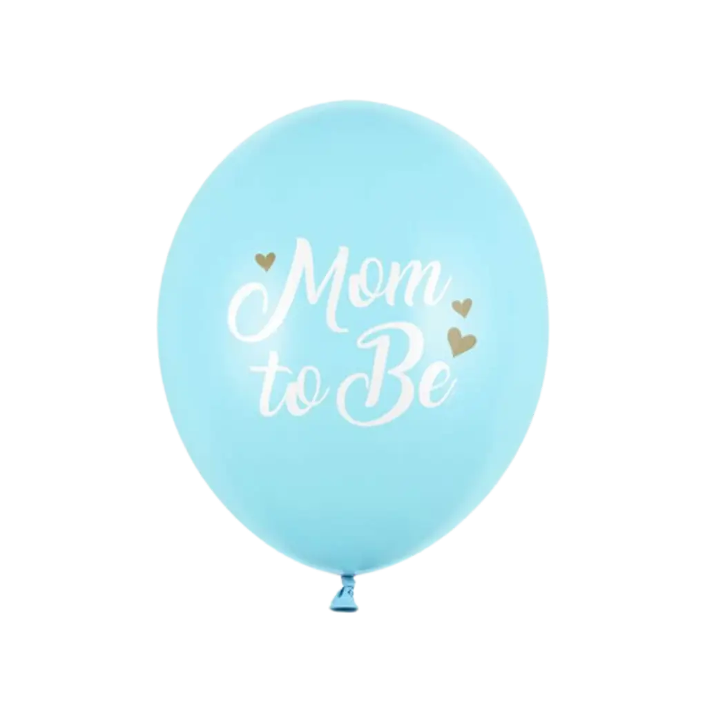 Set of 6 Blue "Mum To Be" Balloons - 30cm