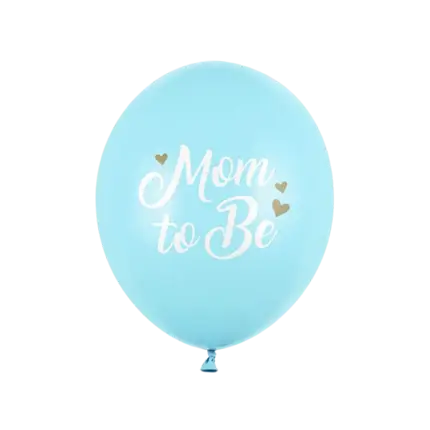 Set of 6 Blue Mum To Be Balloons - 30cm