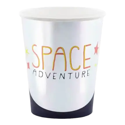 Set of 6 Cups - Space Party - 200ml